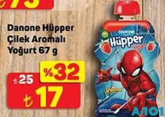 DANONE HÜPPER ÇİLEK AROMALI YOĞURT 67 G